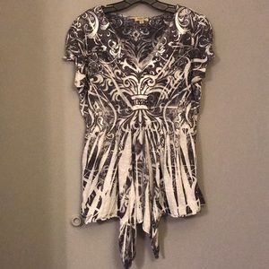 One World V-neck blouse